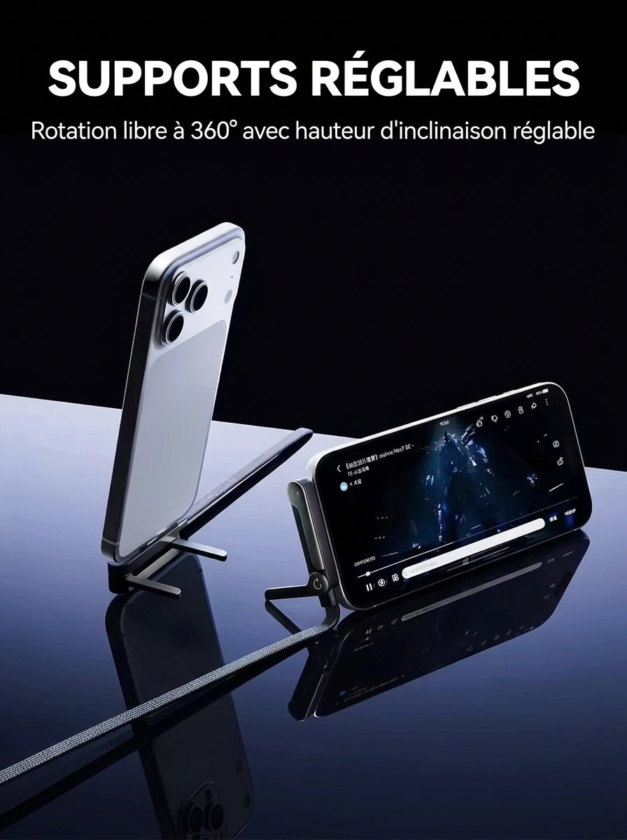 Support reglable a 360 degres avec hauteur d'inclinaison ajustable